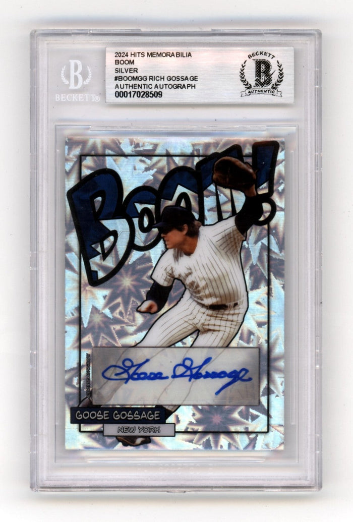 Goose Gossage 2024 Hits Memorabilia BOOM Silver #/10 Signed BGS BAS Auto Yankees-Powers Sports Memorabilia