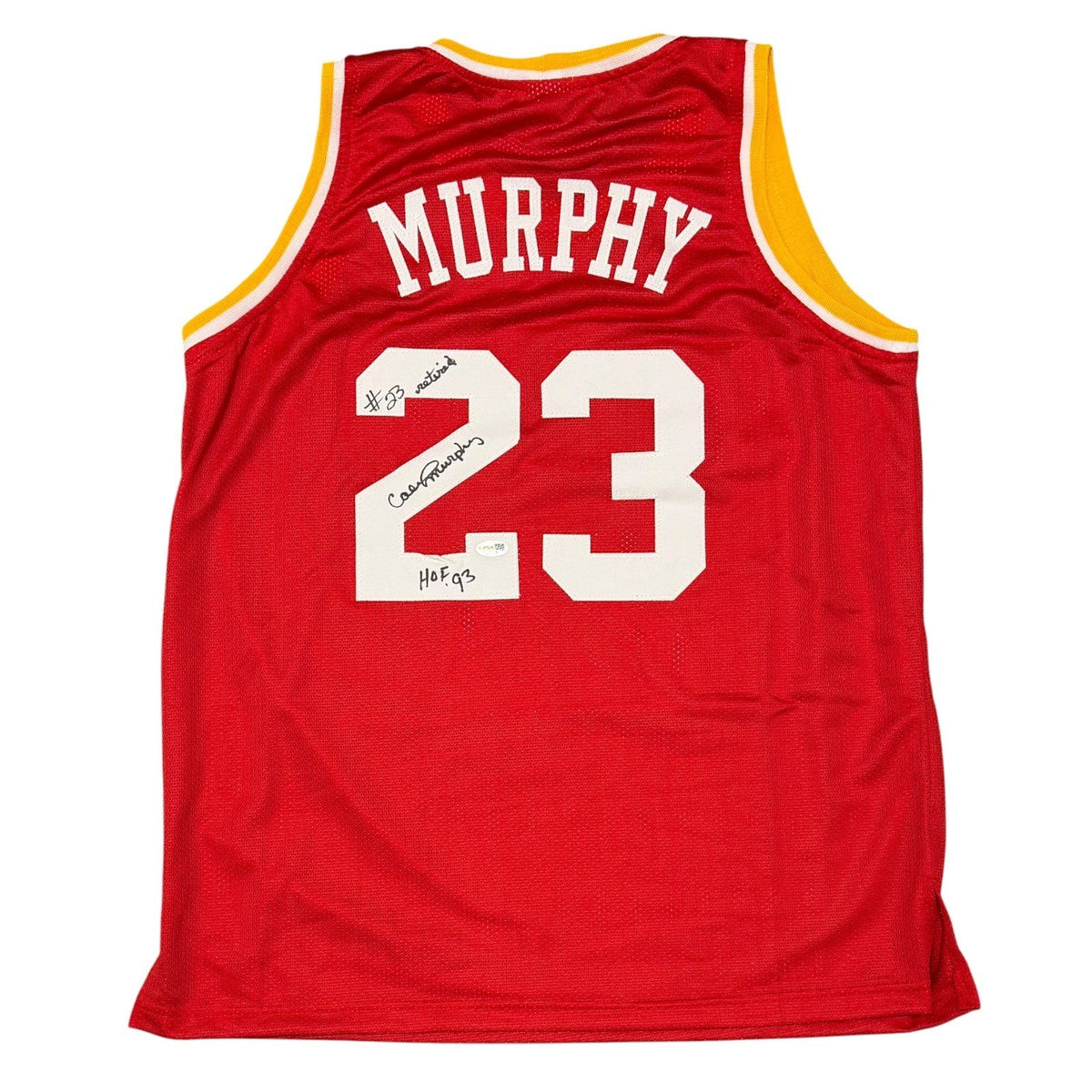 Calvin Murphy Signed Custom Jersey w/ 2 Insc JSA Witness Authenticated-Powers Sports Memorabilia