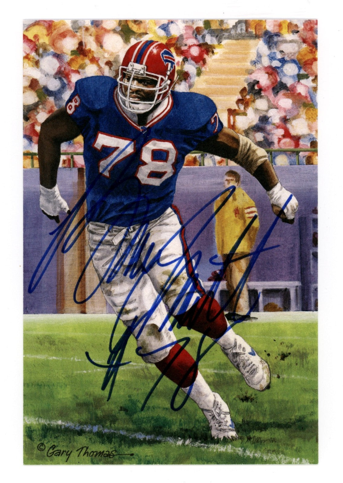 Bruce Smith Signed Auto GLAC Goal Line Art Card #250 JSA COA Buffalo Bills-Powers Sports Memorabilia