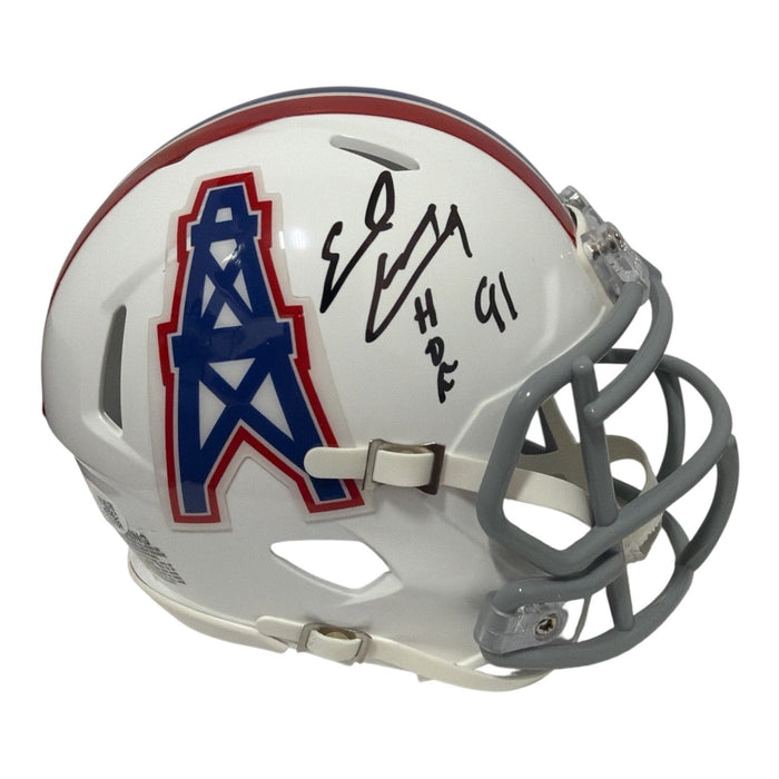 Earl Campbell Signed Houston Oilers TB Mini Helmet w/ HOF 91 JSA Witness Authenticated-Powers Sports Memorabilia