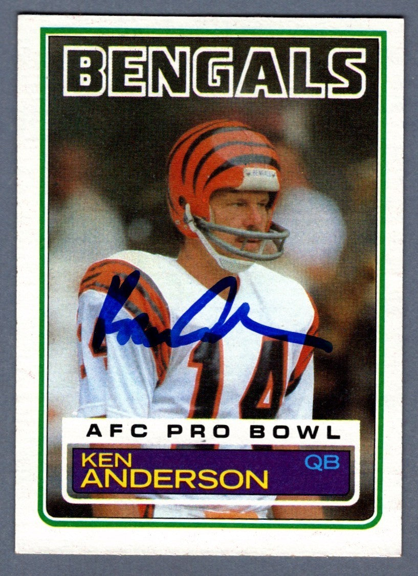Ken Anderson Signed 1983 Topps #232 LSCM Authenticated Cincinnati Bengals-Powers Sports Memorabilia
