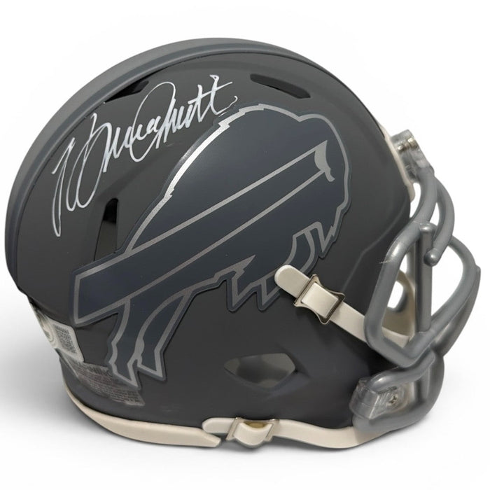 Bruce Smith Signed Buffalo Bills Slate Mini Helmet Beckett Witness Authenticated-Powers Sports Memorabilia