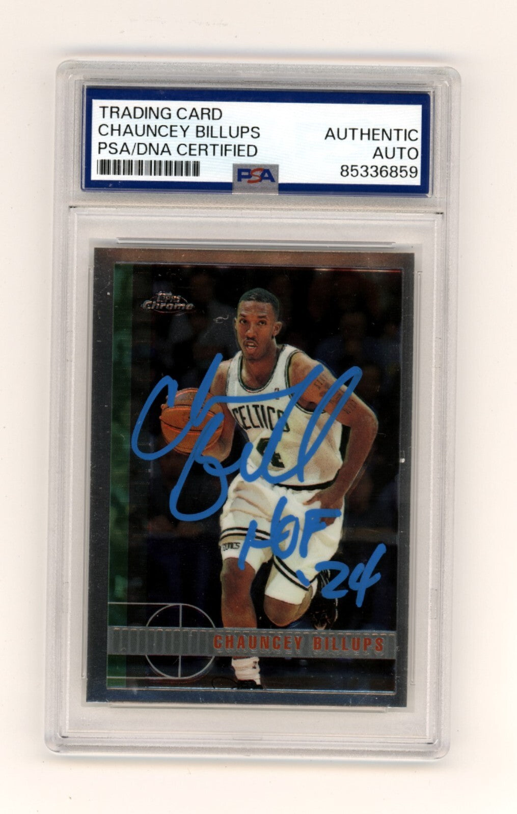 Chauncey Billups 1997-98 Topps Chrome #181 Signed Rookie RC w/ HOF 24 PSA Auto-Powers Sports Memorabilia