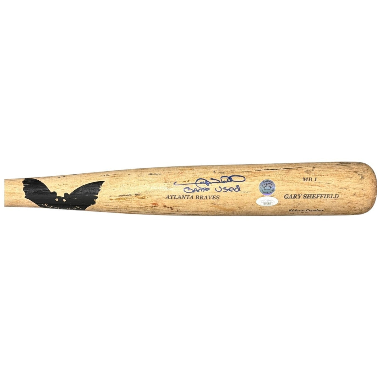 Gary Sheffield Signed Game Used Sam Bat Natural Bat JSA COA Braves A-Powers Sports Memorabilia