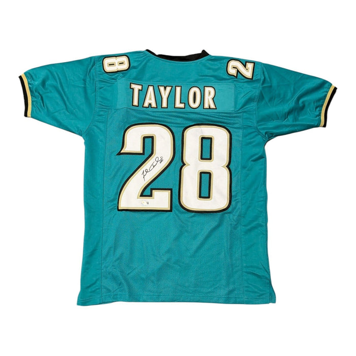 Fred Taylor Signed Custom Jersey Beckett Witness Authenticated - Teal Jersey-Powers Sports Memorabilia
