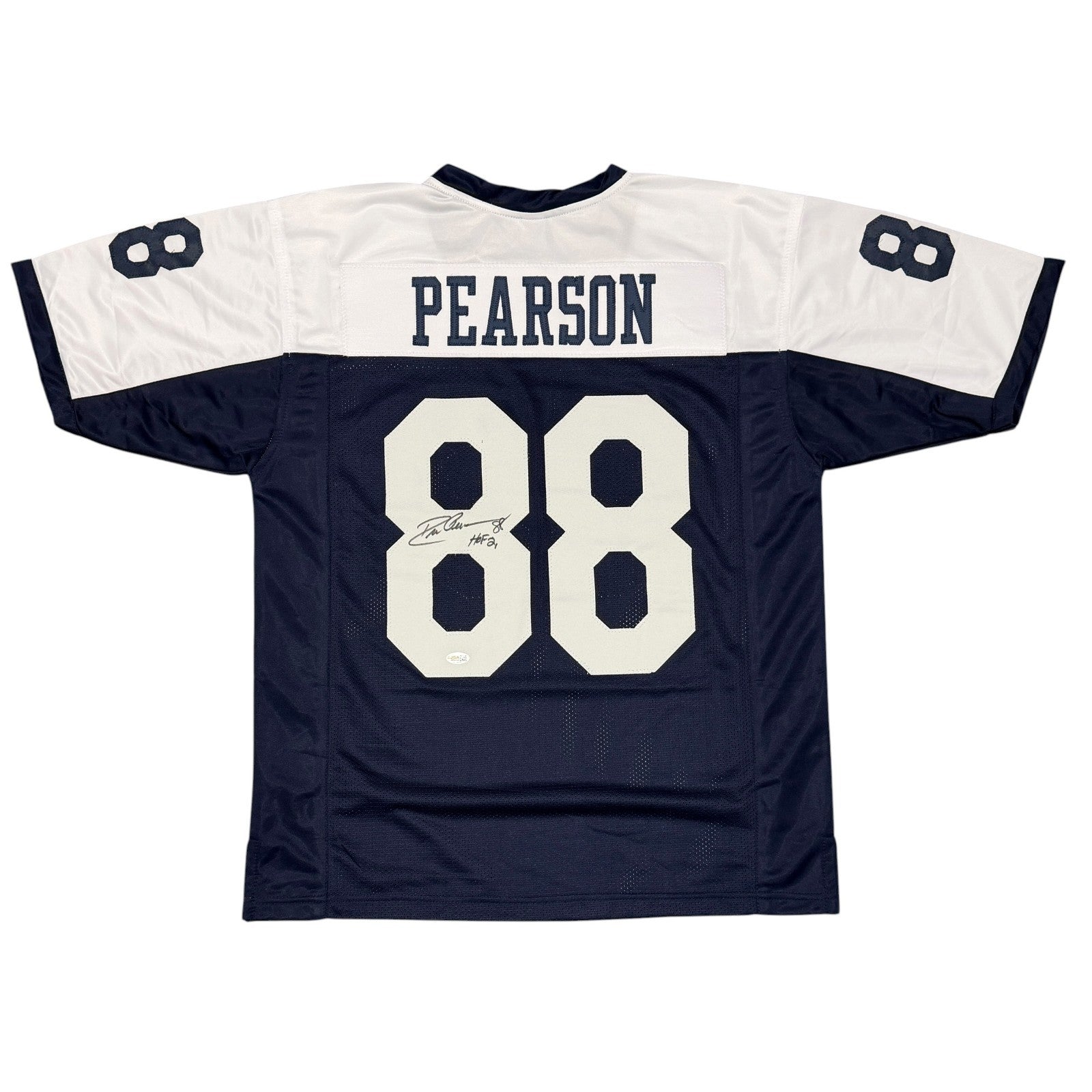 Drew Pearson Signed Custom TB Jersey w/ HOF 21 JSA Witness Authenticated-Powers Sports Memorabilia