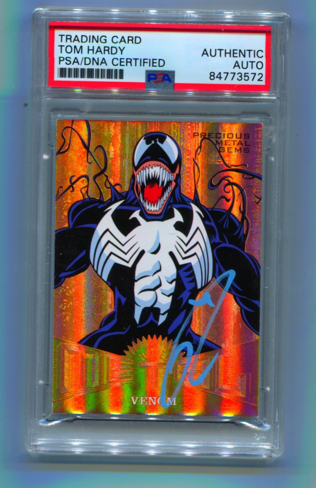 Tom Hardy 2017 Fleer Ultra Metal MM23 Bronze PMG Venom 6/199 SP Signed PSA Auto-Powers Sports Memorabilia