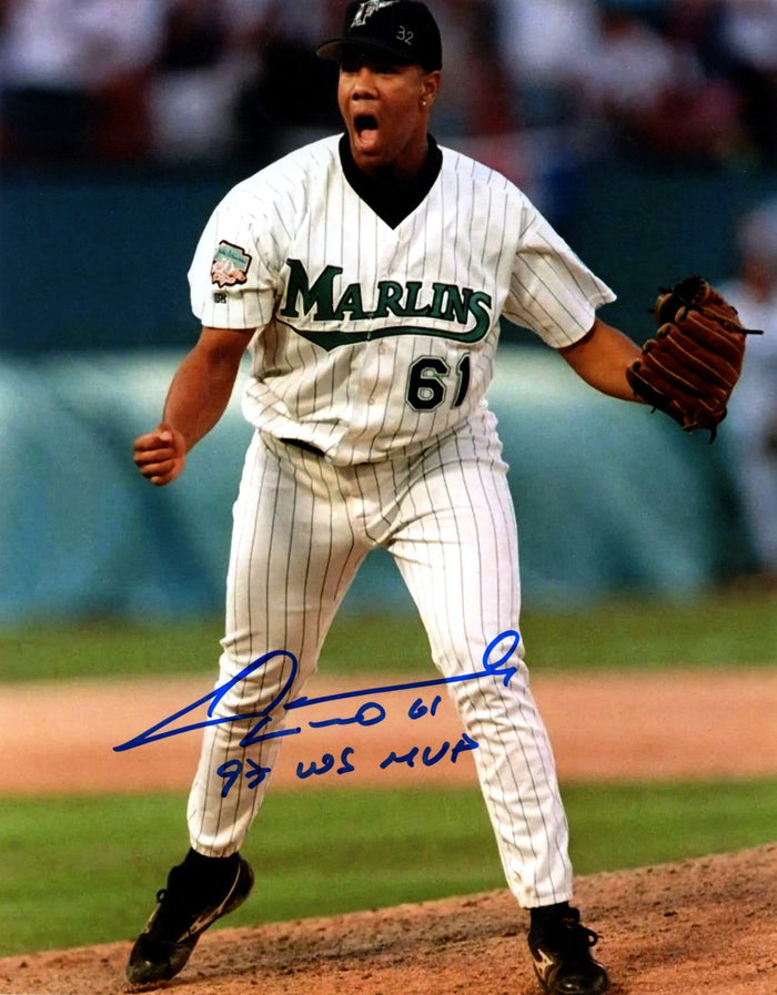 Livan Hernandez Signed Florida Marlins 8x10 Photo w/ 97 WS MVP LSCM Authenticated #3-Powers Sports Memorabilia