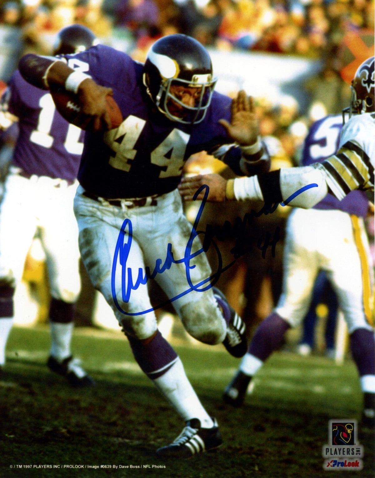 Chuck Foreman Signed Autographed Minnesota Vikings 8x10 Photo LSCM COA-Powers Sports Memorabilia