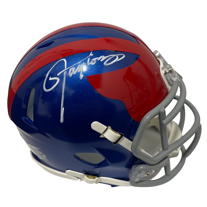 Lawrence Taylor Signed Auto NY Giants ALT Mini Helmet Beckett Witness Authenticated-Powers Sports Memorabilia