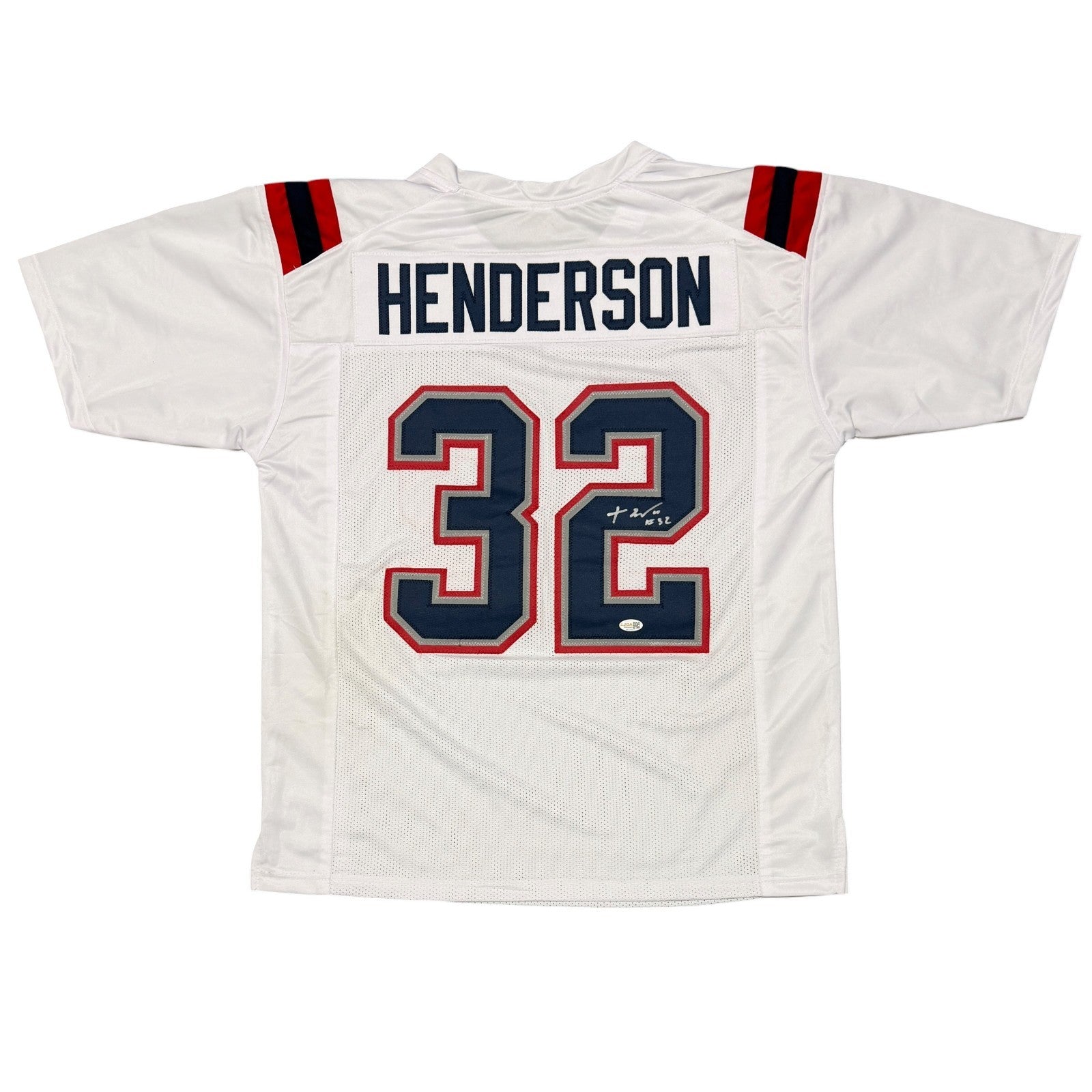 TreVeyon Henderson Signed Custom Jersey JSA Witness Authenticated - White Jersey-Powers Sports Memorabilia
