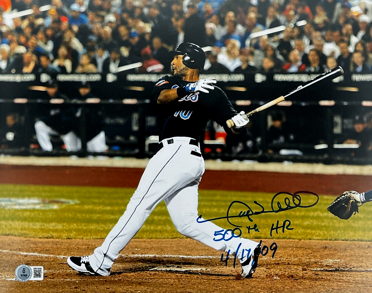 Gary Sheffield Signed NY Mets 11x14 Photo w/ 500th HR 4/17/09 Beckett BAS W Authenticated-Powers Sports Memorabilia