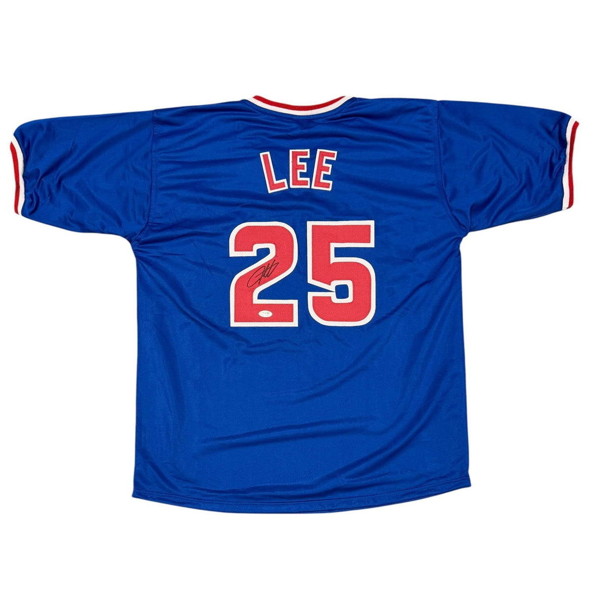 Derrek Lee Signed Custom Jersey JSA Witness Authenticated-Powers Sports Memorabilia