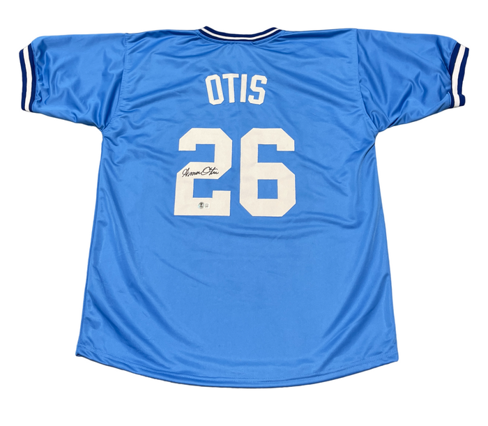 Amos Otis Signed Auto Kansas City Royals Custom Jersey Beckett Witness BAS COA-Powers Sports Memorabilia