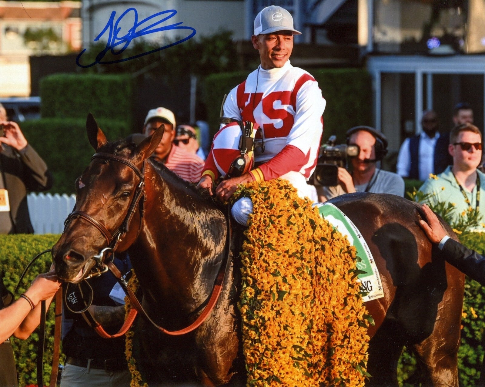 Jose Ortiz Signed Early Voting 2022 Preakness Stakes 8x10 Photo LSCM Authenticated-Powers Sports Memorabilia