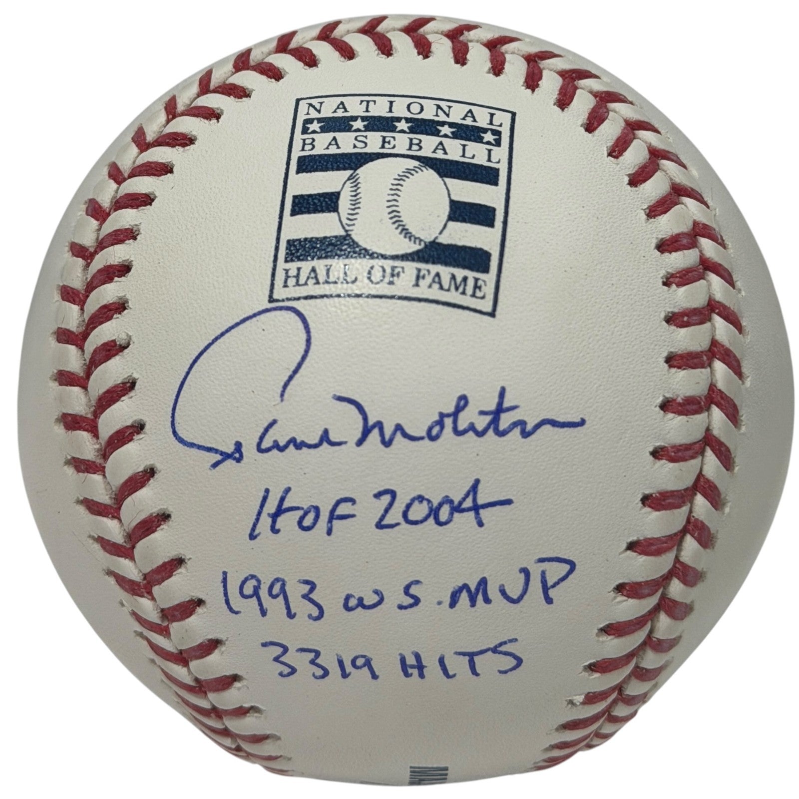 Paul Molitor Signed HOF Logo Baseball w/ 3x Insc JSA Witness Authenticated-Powers Sports Memorabilia