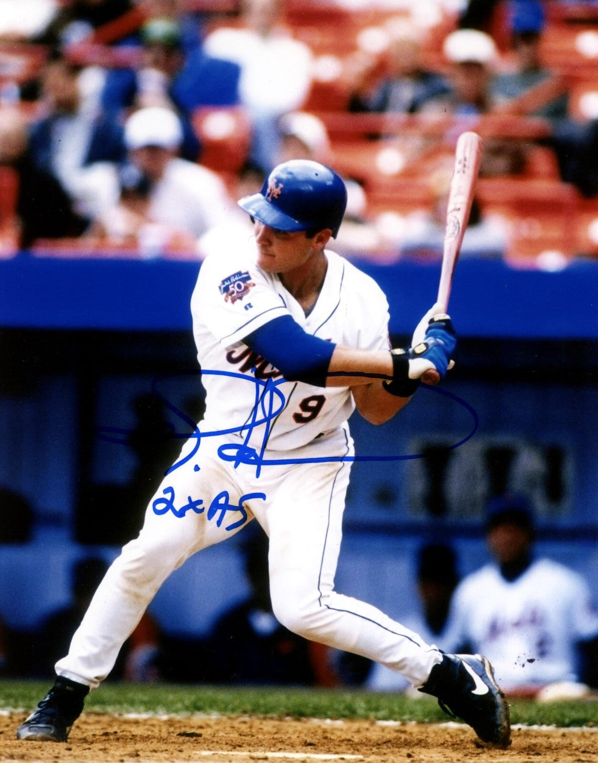 Todd Hundley Signed New York Mets 8x10 Photo w/ 2x AS LSCM Authenticated-Powers Sports Memorabilia