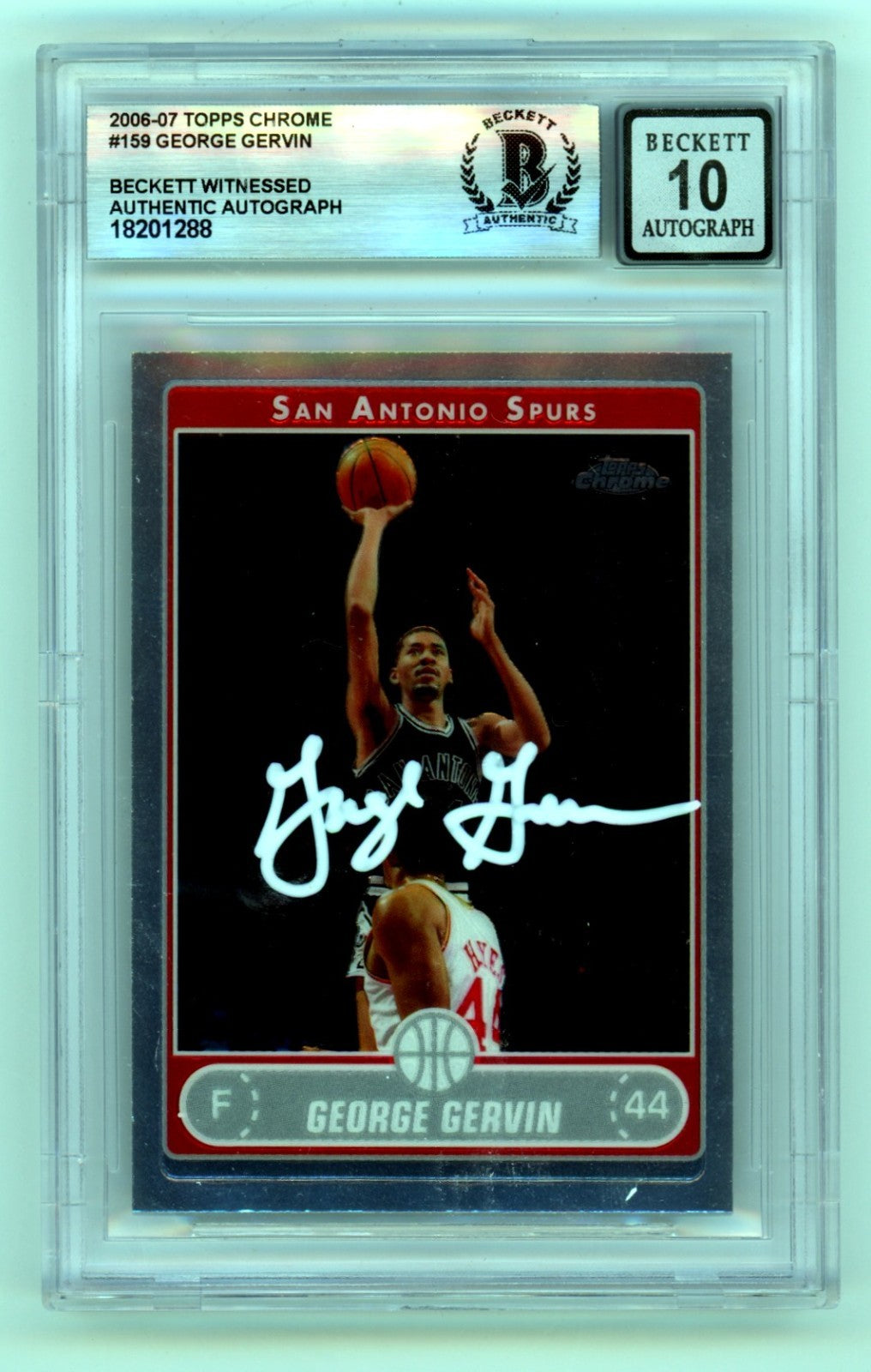 George Gervin 2006-07 Topps Chrome #159 Signed Beckett BGS 10 Auto SA Spurs HOF-Powers Sports Memorabilia