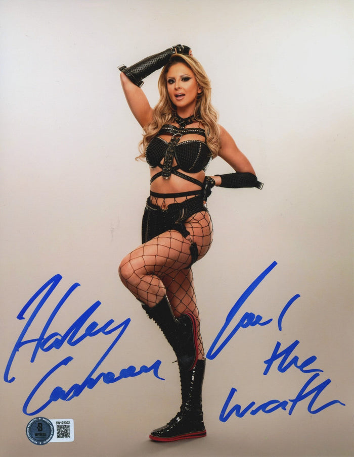 Harley Cameron Signed AEW 8x10 Photo w/ Feel The Wrath Beckett Witness Authenticated #1-Powers Sports Memorabilia