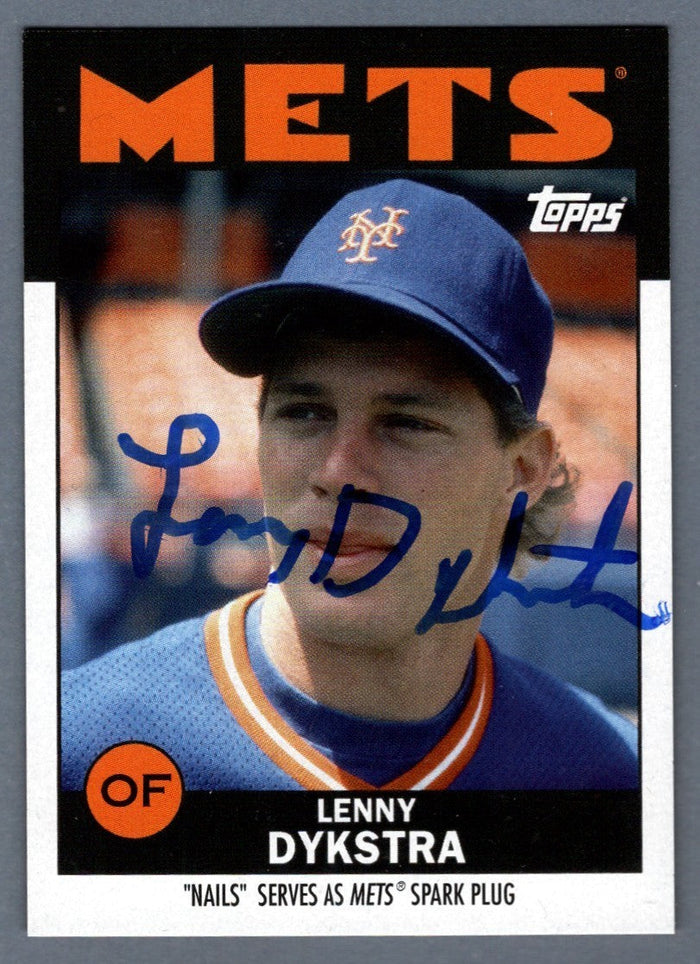 Lenny Dykstra Signed 2021 Topps Once Upon a Time in Queens #7 Color LSCM Authenticated-Powers Sports Memorabilia