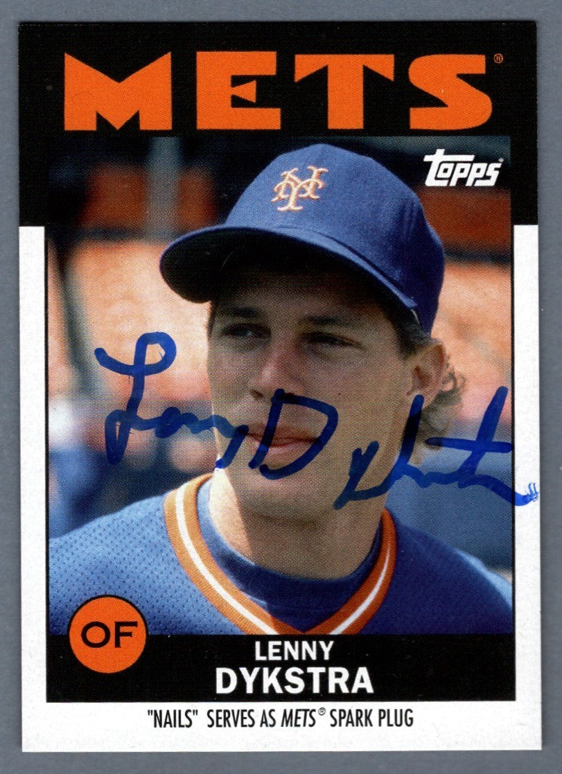 Lenny Dykstra Signed 2021 Topps Once Upon a Time in Queens #7 Color LSCM Authenticated-Powers Sports Memorabilia