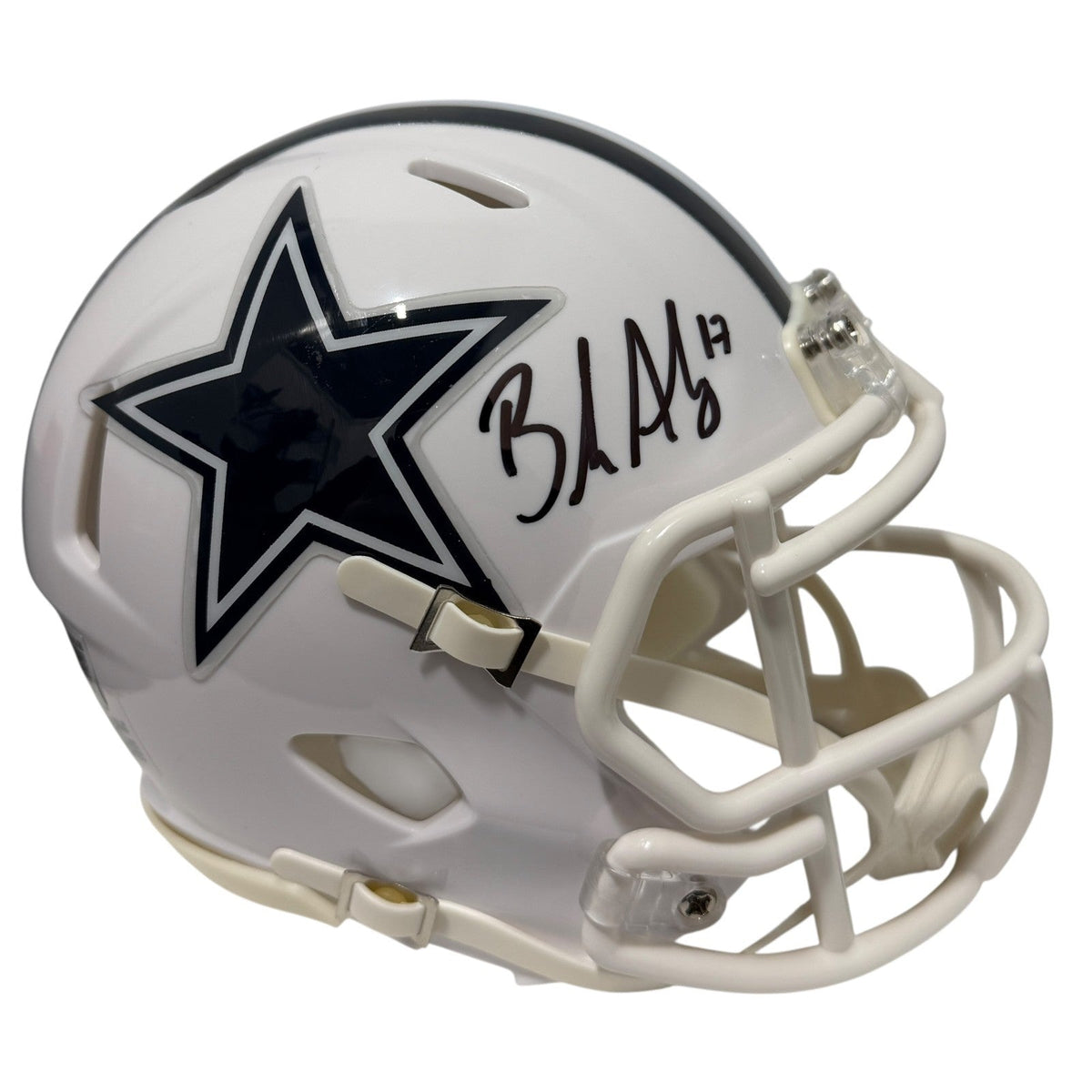 Brandon Aubrey Signed Dallas Cowboys Alt White Mini Helmet Beckett Wit. BAS COA-Powers Sports Memorabilia