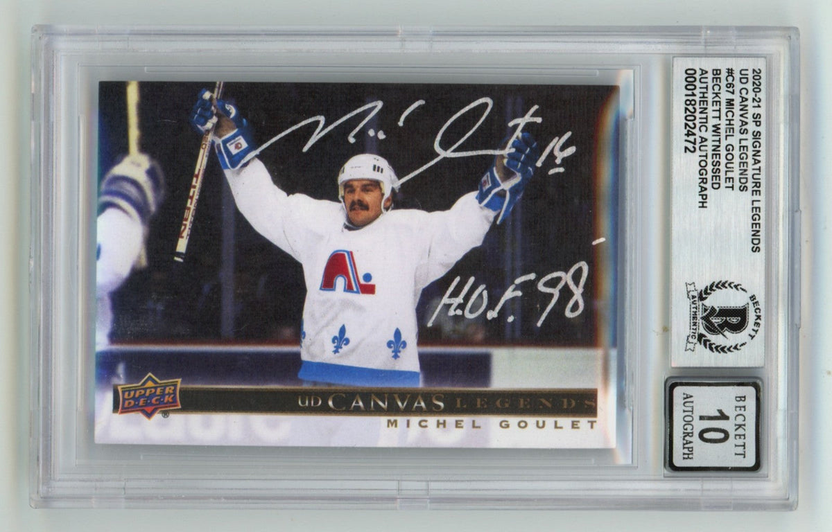 Michael Goulet 2020-21 UD SP Signature Legends #C67 Signed w/ HOF 98 BGS 10 Auto-Powers Sports Memorabilia