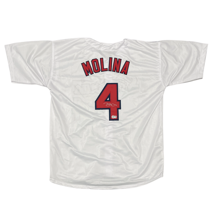 Yadier Molina Signed St Louis Cardinals Custom Jersey Beckett Witness BAS COA-Powers Sports Memorabilia