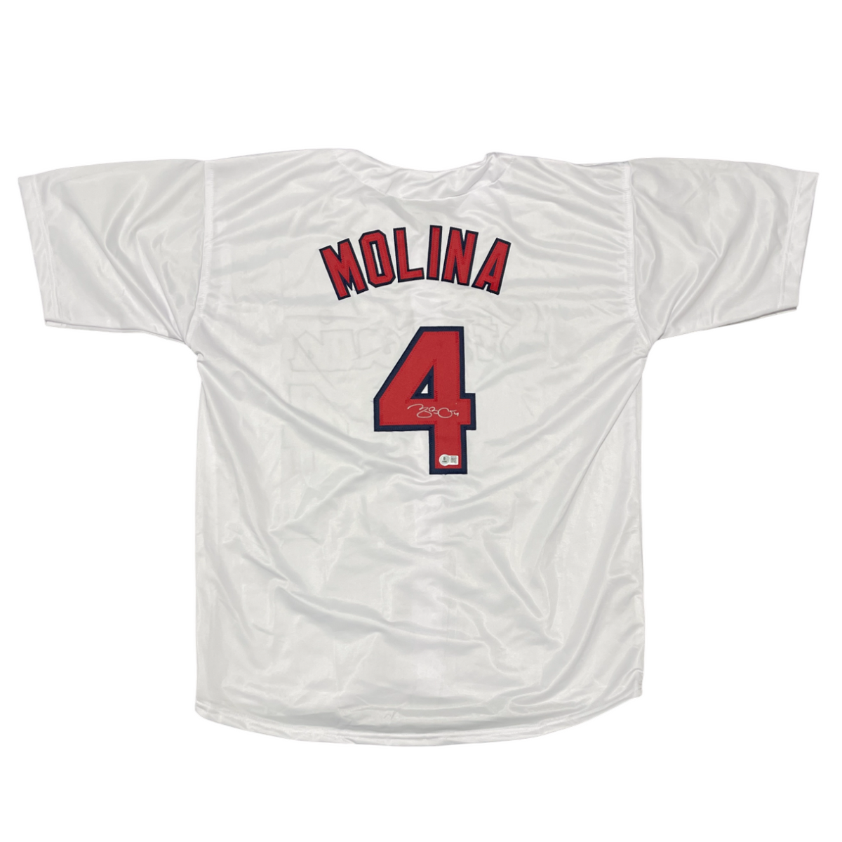 Yadier Molina Signed St Louis Cardinals Custom Jersey Beckett Witness BAS COA-Powers Sports Memorabilia