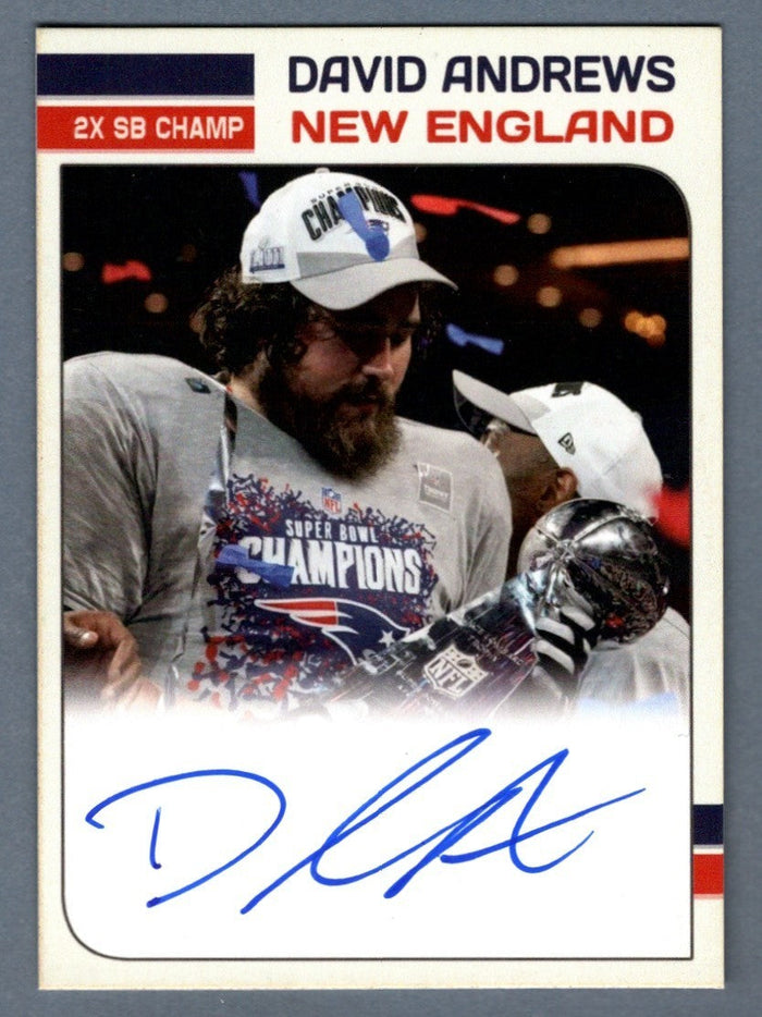 David Andrews Signed Auto Custom Card LSCM Authenticated New England Patriots-Powers Sports Memorabilia