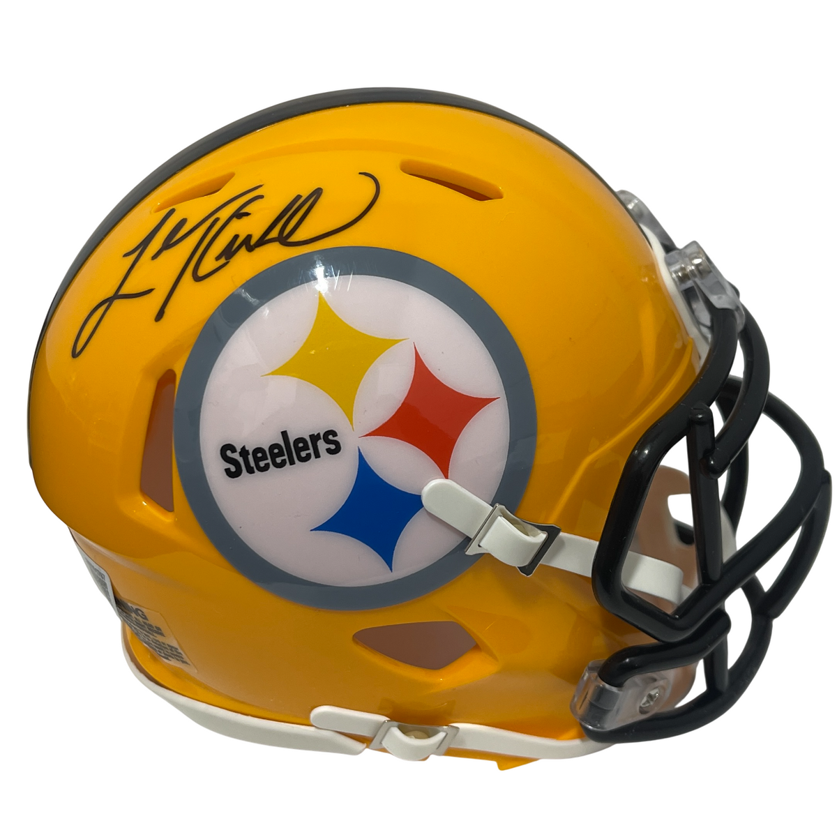 Levon Kirkland Signed Steelers Gold 75th Ann Mini Helmet Beckett W BAS COA-Powers Sports Memorabilia