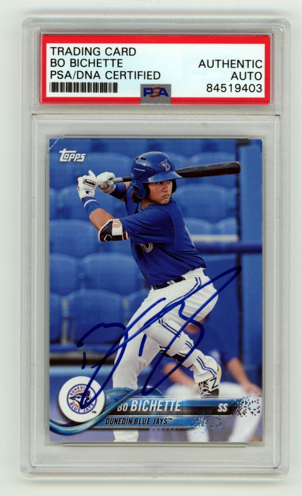 Bo Bichette 2018 Topps Pro Debut Signed Auto Rookie RC PSA Authentic Auto-Powers Sports Memorabilia