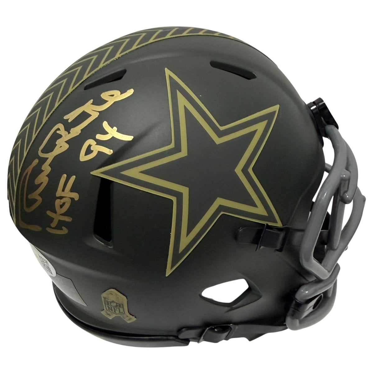 Randy White Signed Dallas Cowboys Salute 25 Mini Helmet w/ HOF 94 JSA Witness Authenticated-Powers Sports Memorabilia