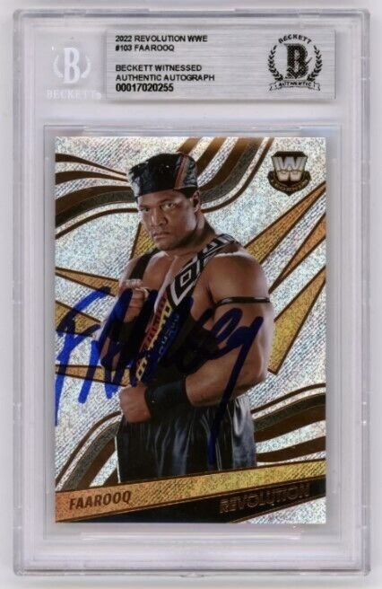 Faarooq 2022 Panini Revolution WWE #103 Signed Beckett BAS BGS Auto-Powers Sports Memorabilia