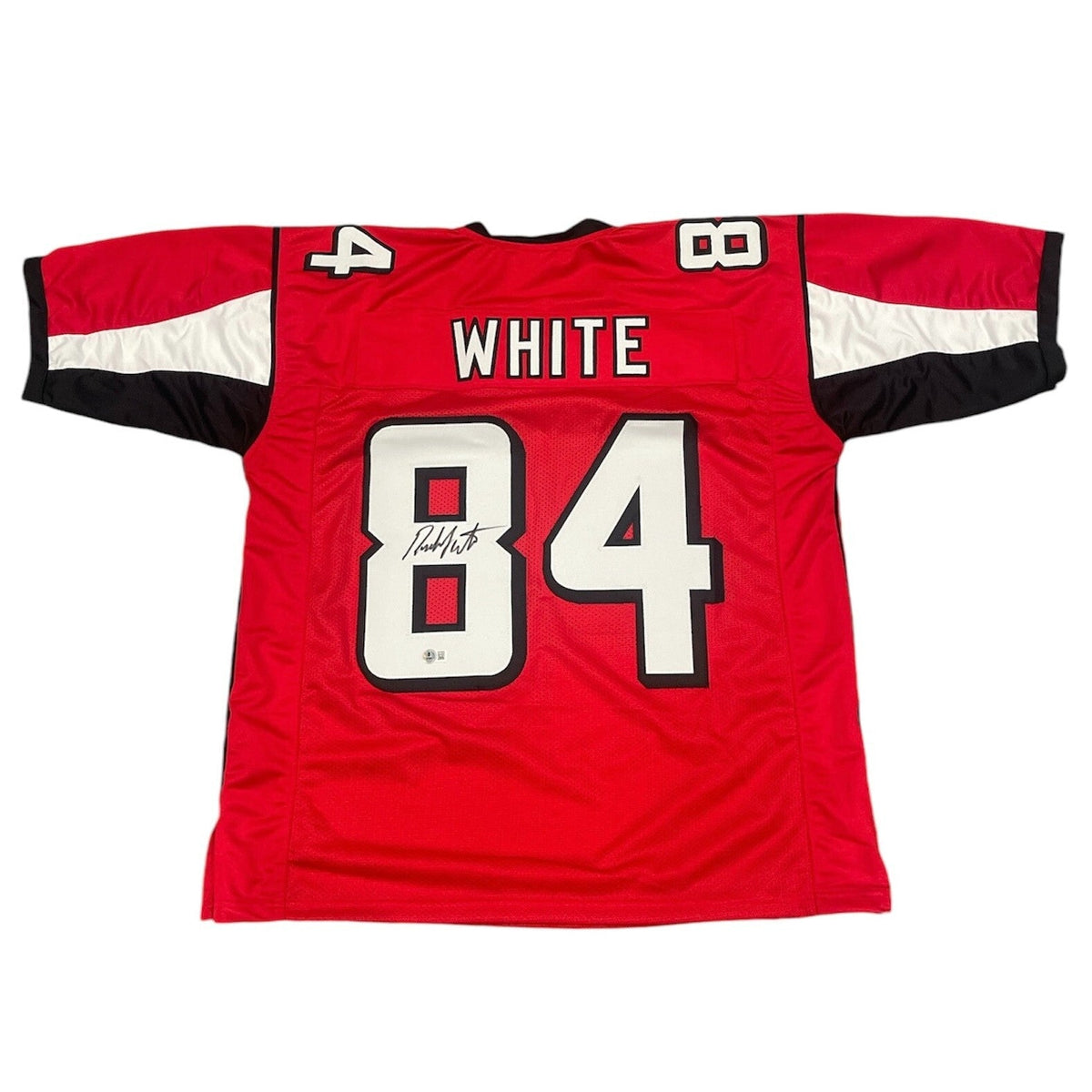 Roddy White Signed Atlanta Falcons Custom Jersey Beckett Witness BAS COA-Powers Sports Memorabilia