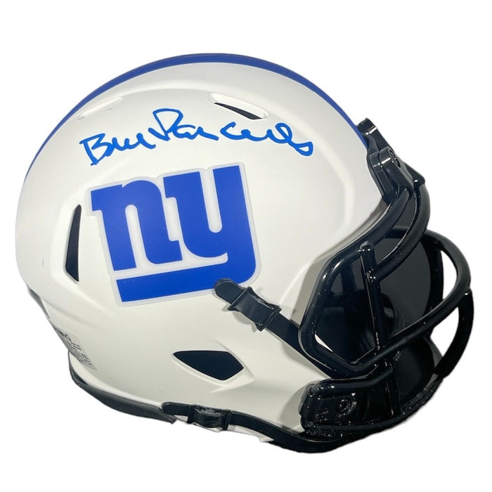 Bill Parcells Signed Giants Lunar Mini Helmet Beckett Witness Authenticated-Powers Sports Memorabilia