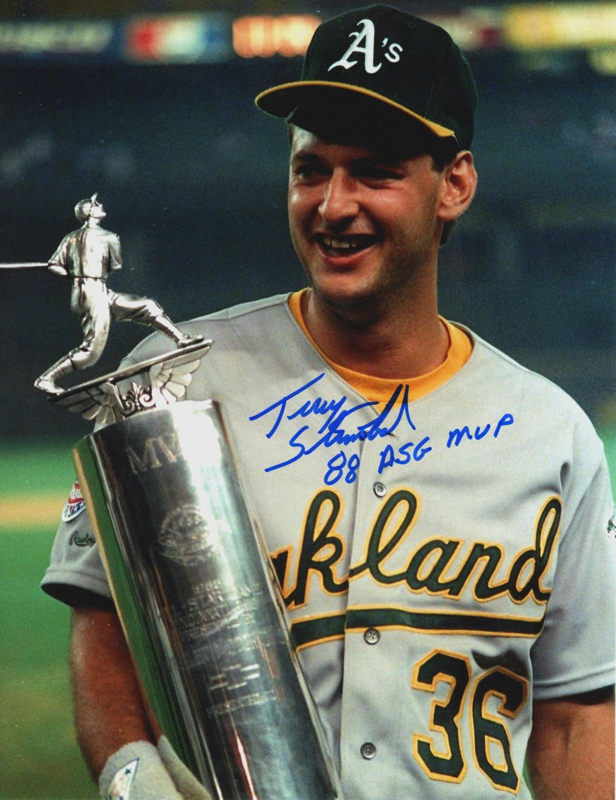 Terry Steinbach Signed Oakland Athletics 8x10 Photo w/ 88 ASG MVP LSCM COA #1-Powers Sports Memorabilia