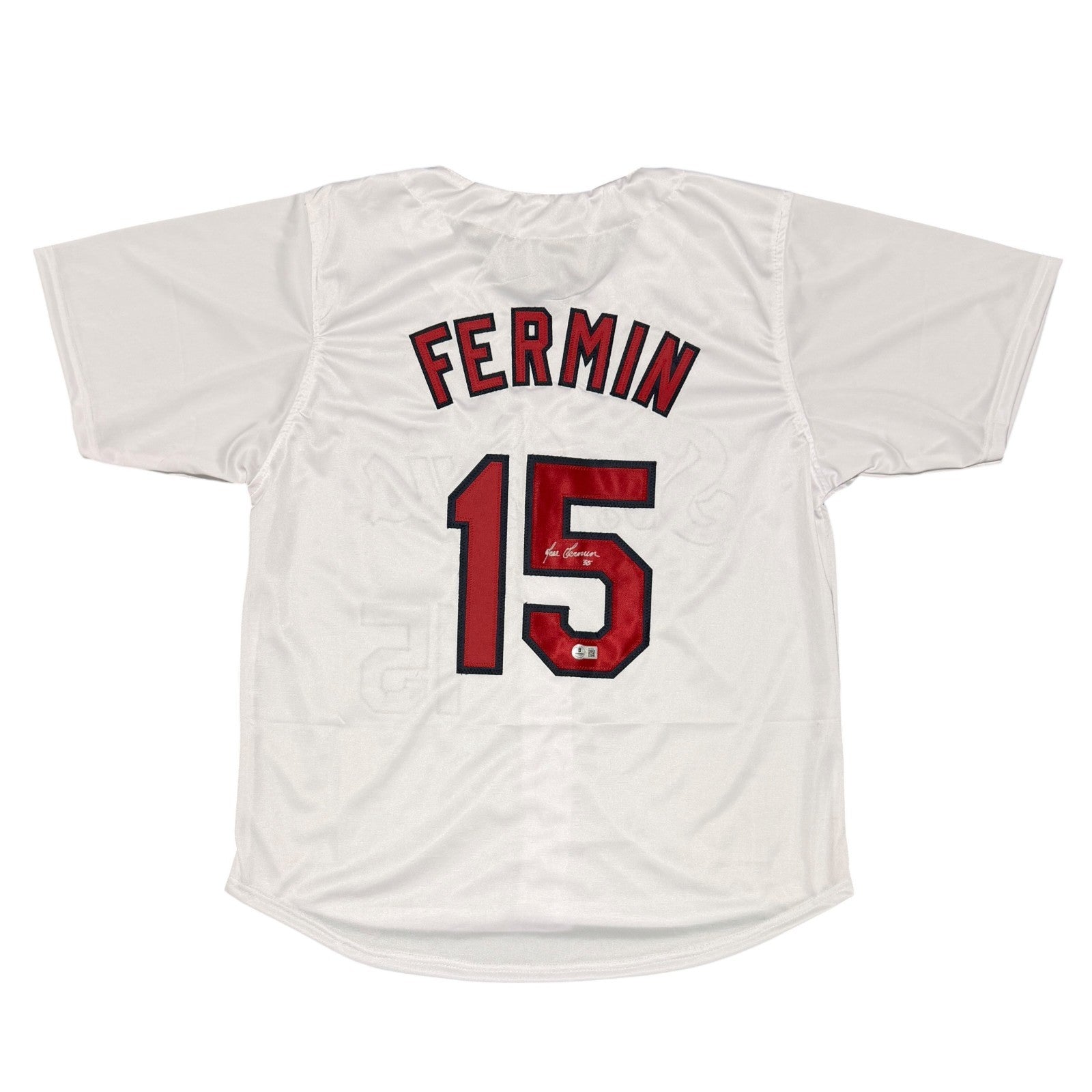 Jose Fermin Signed Custom Jersey Beckett Authenticated-Powers Sports Memorabilia