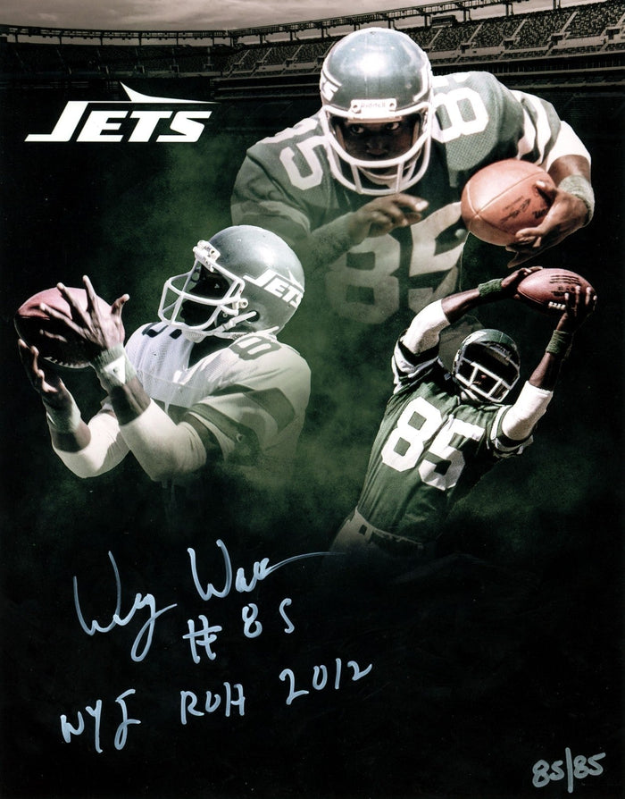 Wesley Walker Signed Jets 8x10 Photo w NYJ ROH 2012 LE JSY #85/85 LSCM Authenticated-Powers Sports Memorabilia