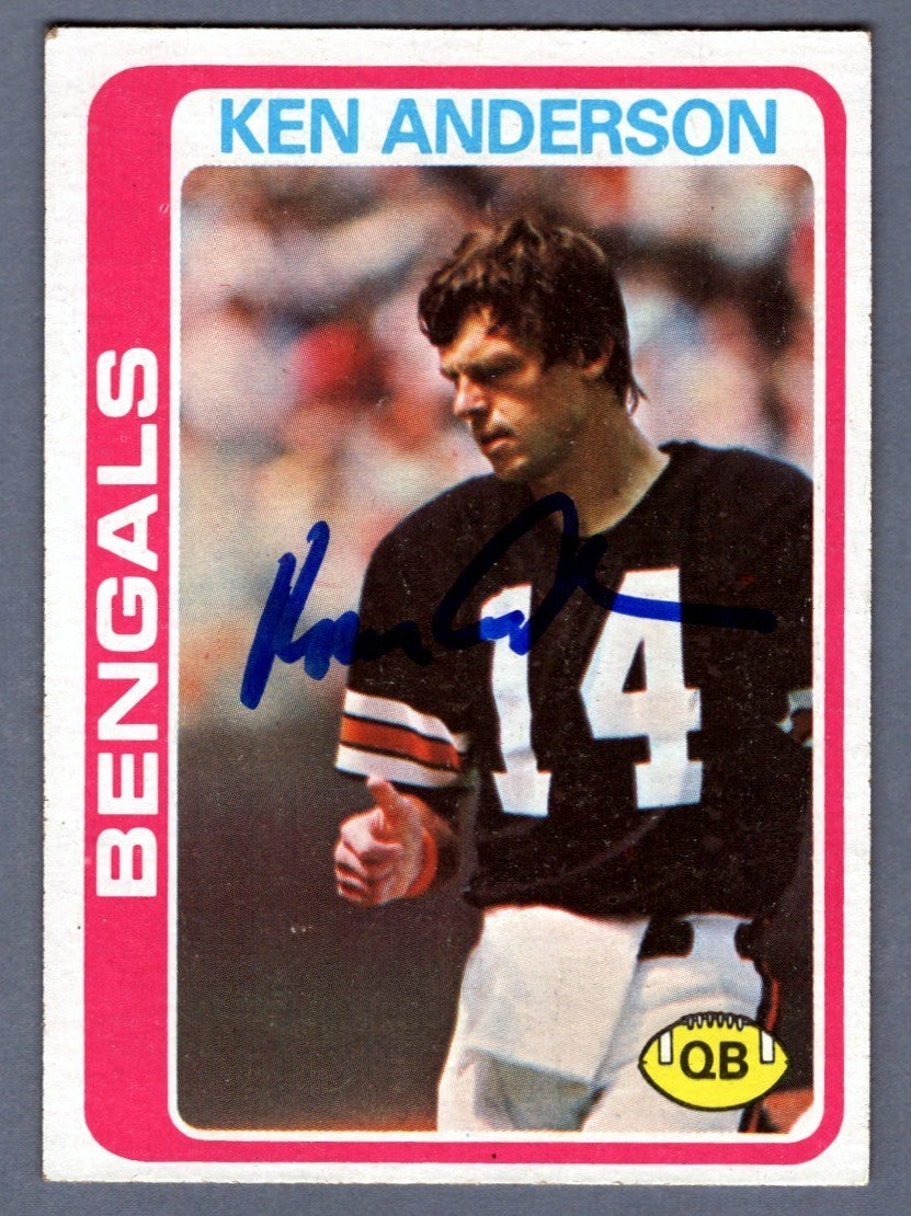 Ken Anderson Signed 1978 Topps #205 LSCM Authenticated Cincinnati Bengals-Powers Sports Memorabilia