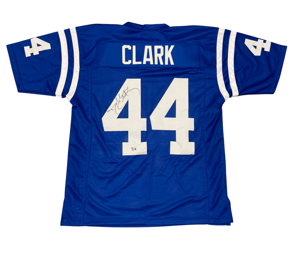 Dallas Clark Signed Custom Jersey Beckett Witness Authenticated-Powers Sports Memorabilia