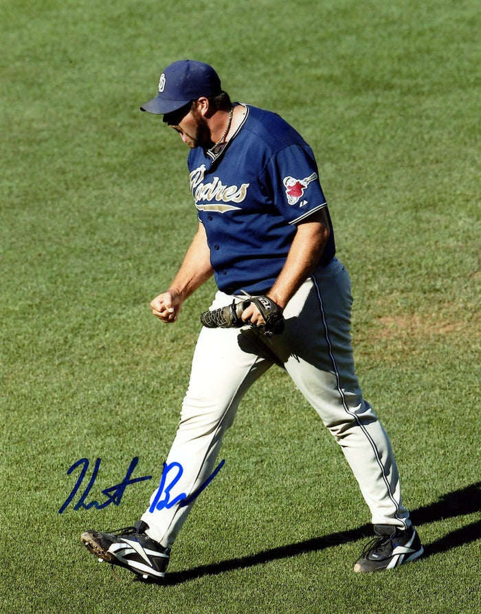 Heath Bell Signed San Diego Padres 8x10 Photo LSCM Authenticated #1-Powers Sports Memorabilia