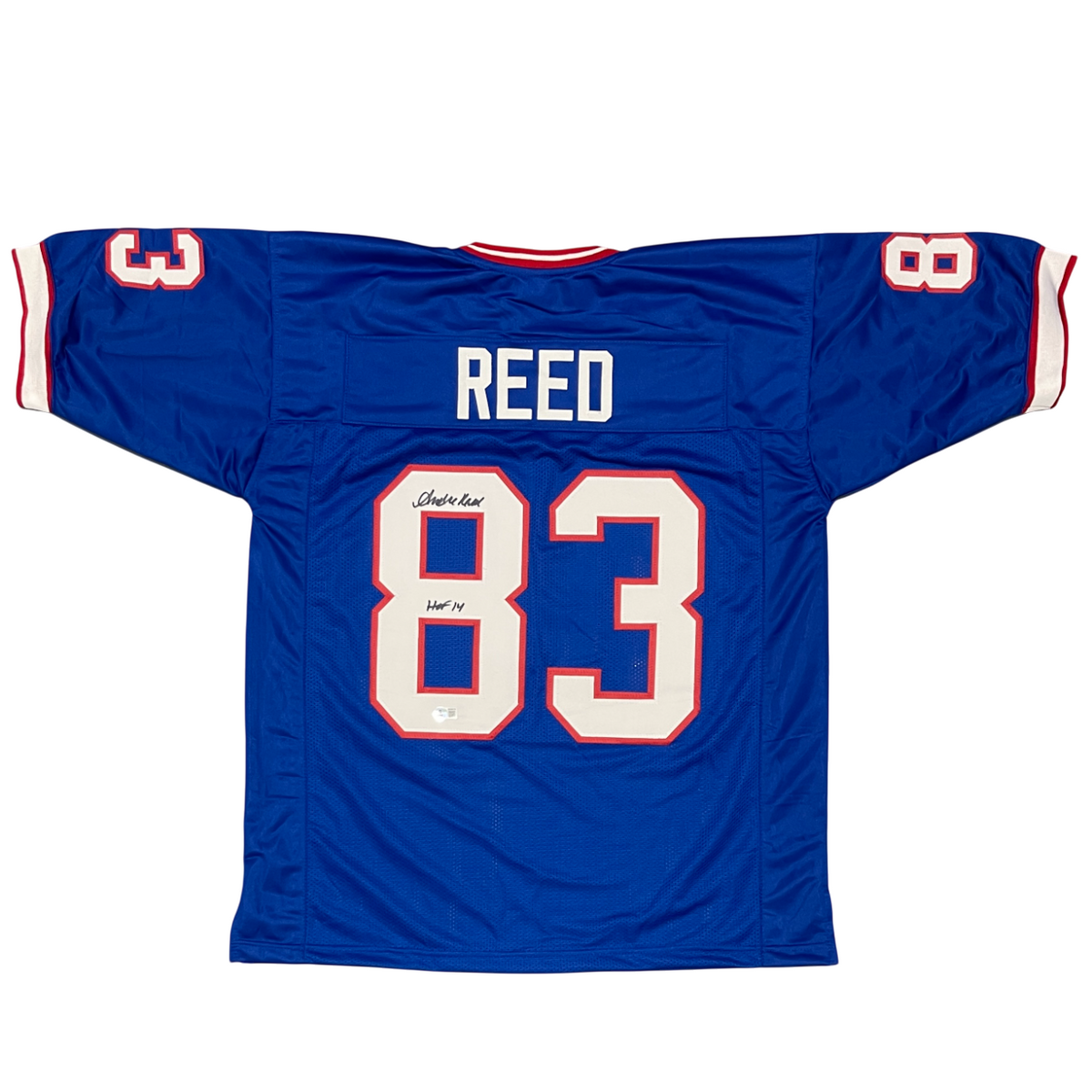 Andre Reed Signed Buffalo Bills Custom Jersey w/ HOF 14 Beckett Witness BAS COA-Powers Sports Memorabilia