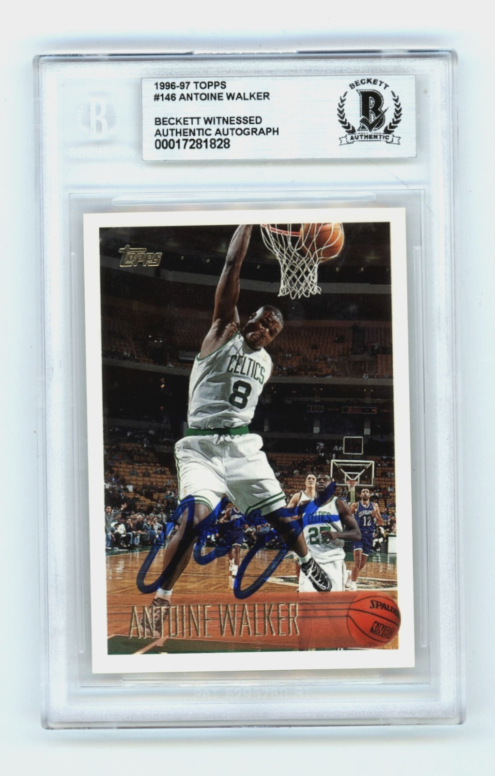 Antoine Walker 1996-97 Topps #146 Rookie RC Signed Beckett BGS BAS Auto Celtics-Powers Sports Memorabilia