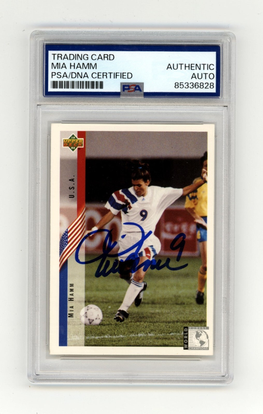 Mia Hamm 1994 Upper Deck USA Soccer #268 Signed PSA Auto-Powers Sports Memorabilia