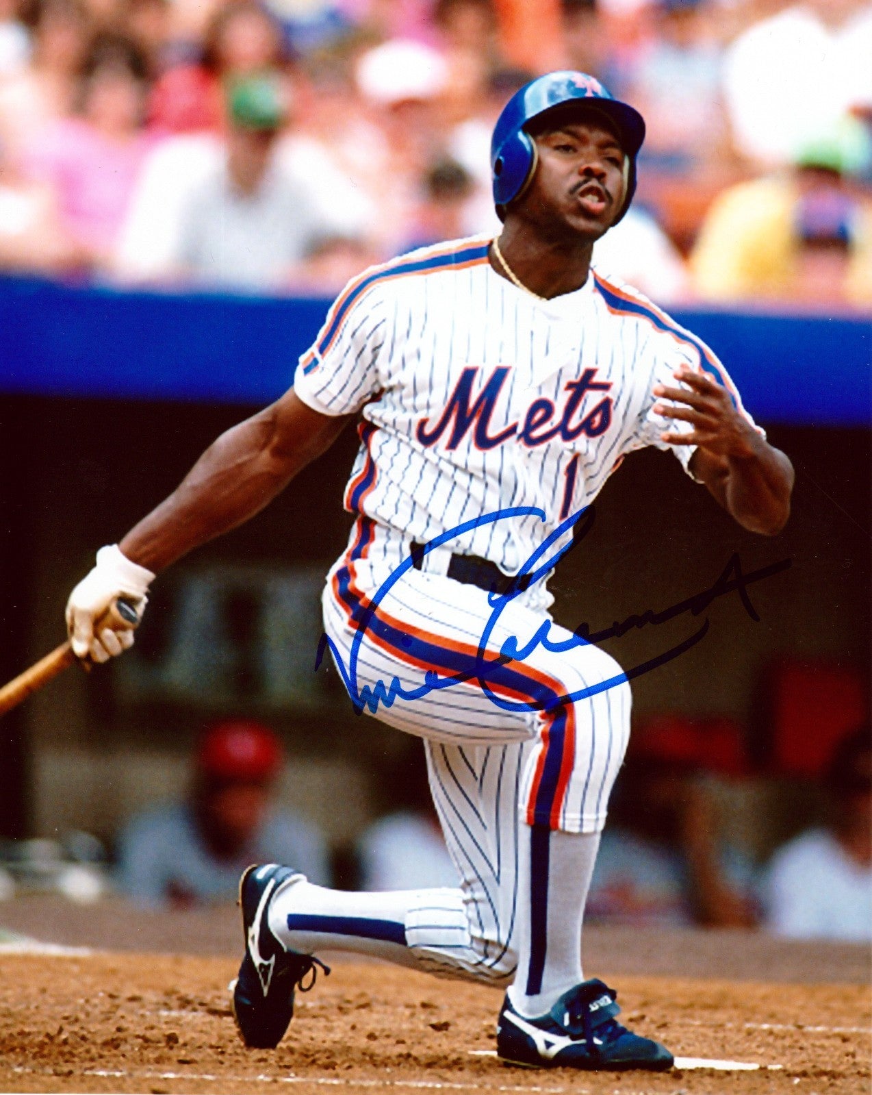 Vince Coleman Signed New York Mets 8x10 Photo LSCM Authenticated #2-Powers Sports Memorabilia