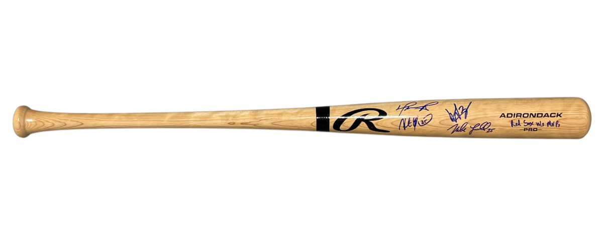 Ortiz Ramirez Lowell Pearce Signed Rawlings Bat w Red Sox MVPs Beckett W BAS COA-Powers Sports Memorabilia