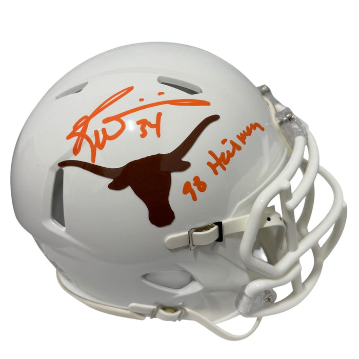Ricky Williams Signed Texas Longhorns Mini Helmet w/ 98 Heisman JSA Witness Authenticated-Powers Sports Memorabilia