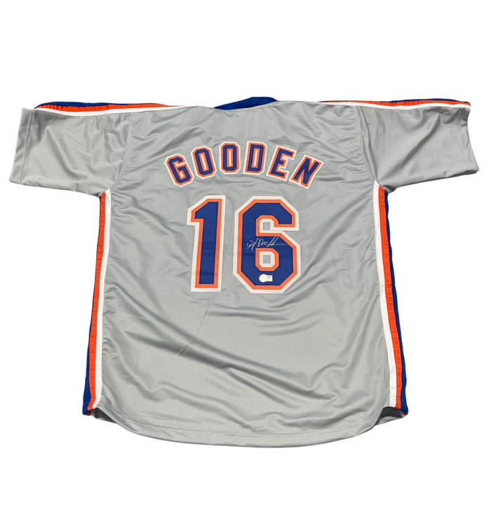 Dwight Doc Gooden Signed Custom New York Mets Jersey w Full Name Beckett BAS COA-Powers Sports Memorabilia