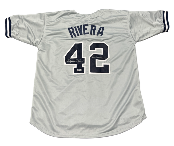 Mariano Rivera Signed Yankees Custom Jersey w/ Last to Wear 42 Beckett W BAS COA-Powers Sports Memorabilia